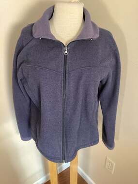 L.L. Bean Outdoors Women's Full Zip Fleece Jacket Purple Size Large